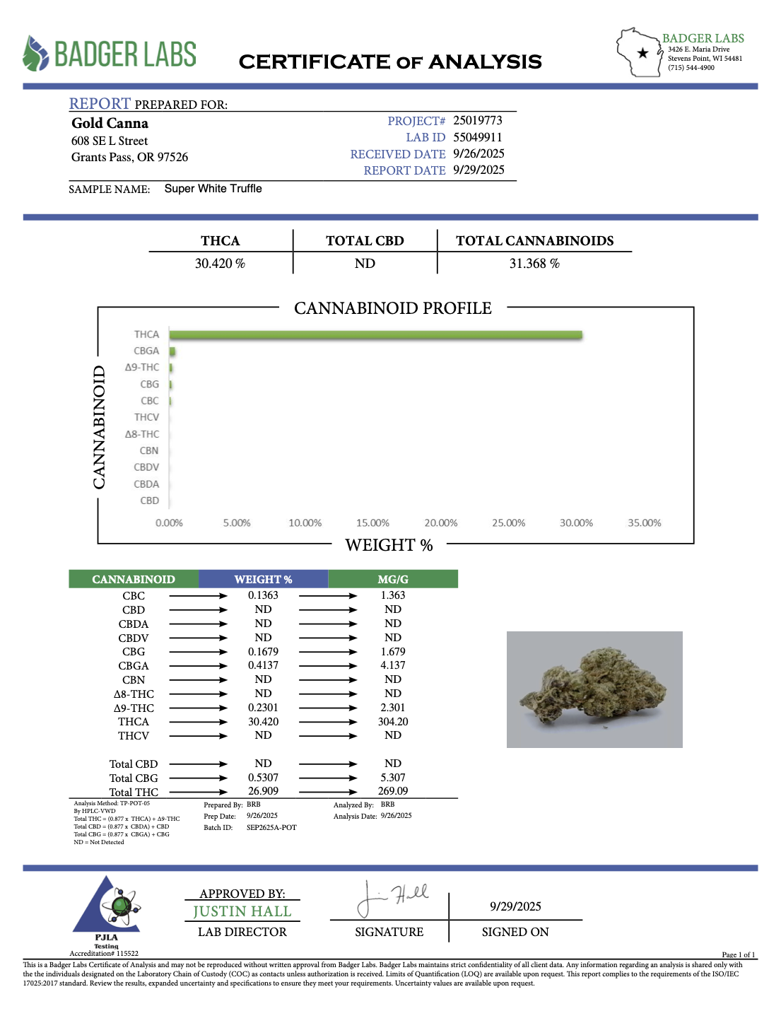 THCA Flower: Super White Truffle | Indoor Top Cut Exotic