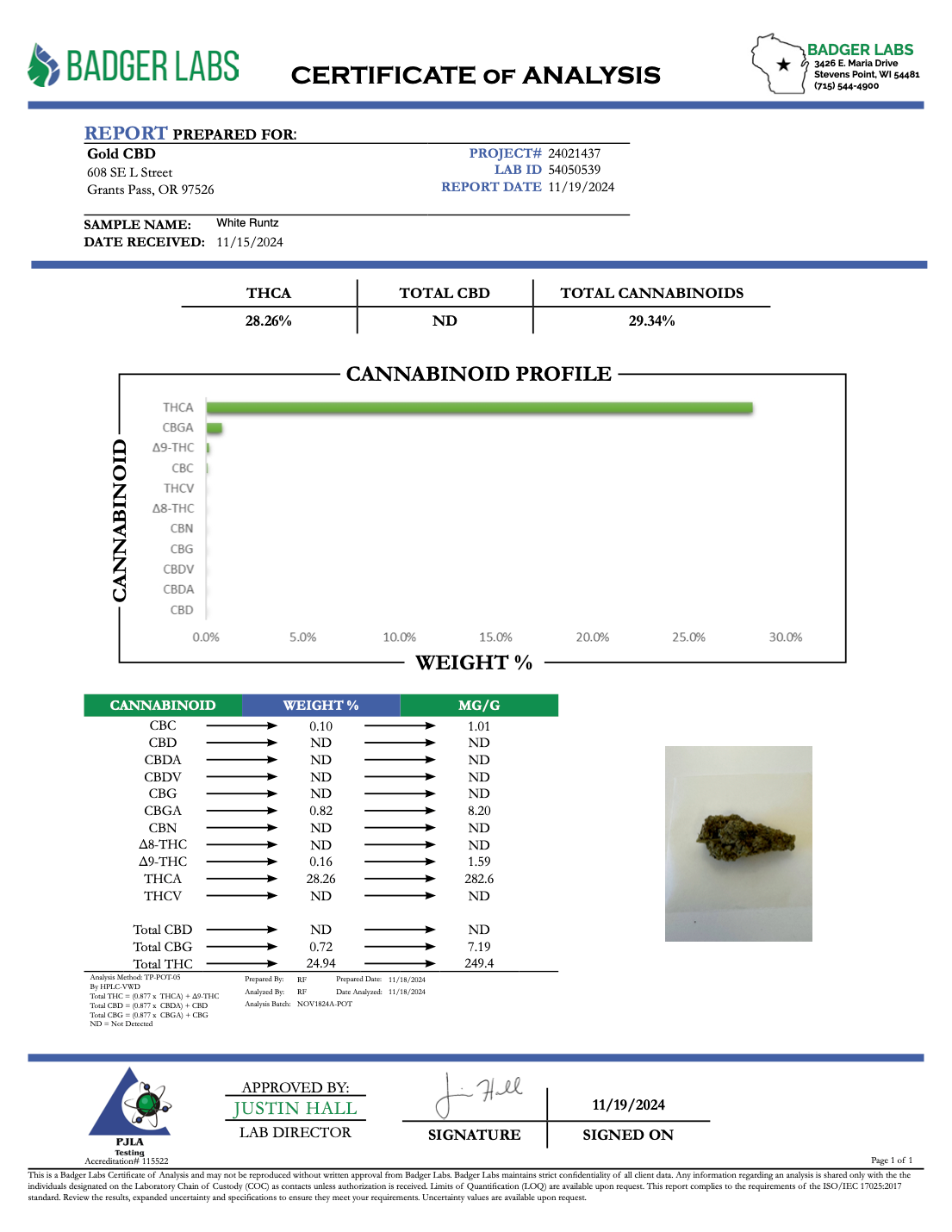 THCA Flower: White Runtz | Sungrown Top Cut