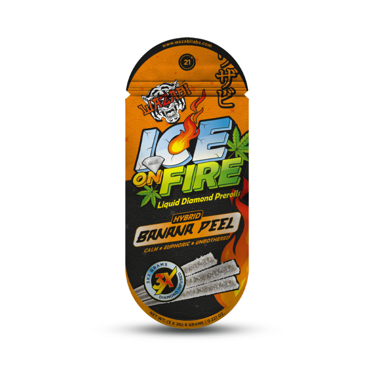 WAZABI Exotics 2G Ice On Fire Liquid Diamond Pre-Rolls 3 Count