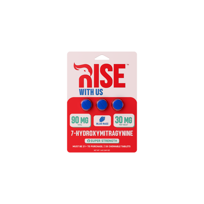 Rise 7-Hydroxymitragynine Chewable 30mg Per Tablet x3