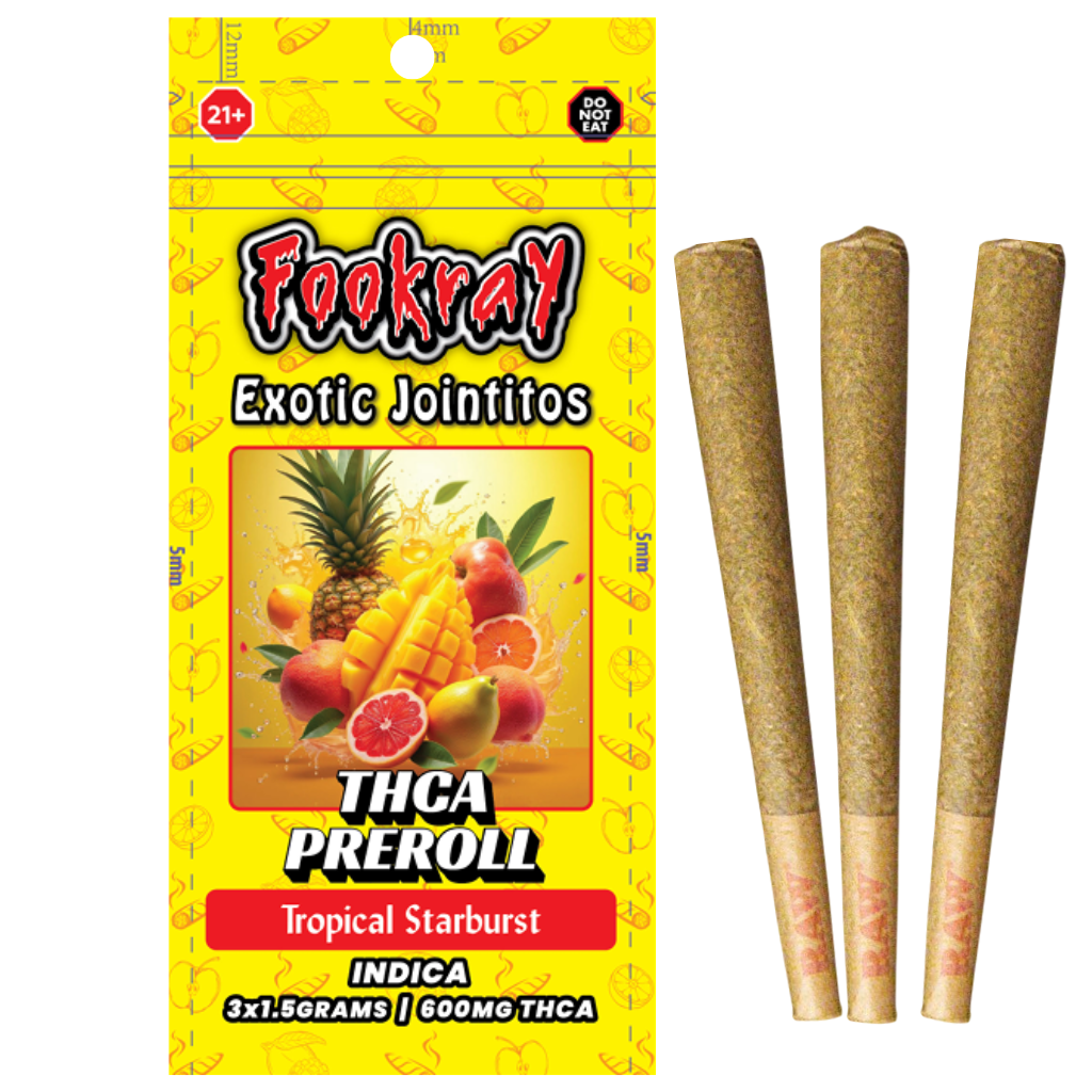 Fookray Thc-A Exotic Pre Rolls | 1.5g x 3