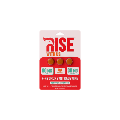 Rise 7-Hydroxymitragynine Chewable 30mg Per Tablet x3