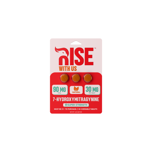 Rise 7-Hydroxymitragynine Chewable 30mg Per Tablet x3