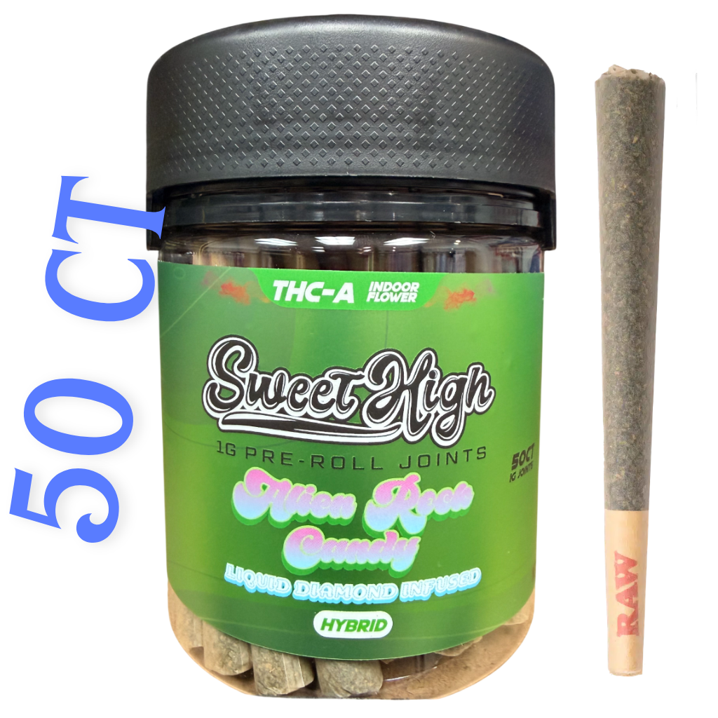 Sweet High THC-A 50 COUNT PRE ROLLS JARS
