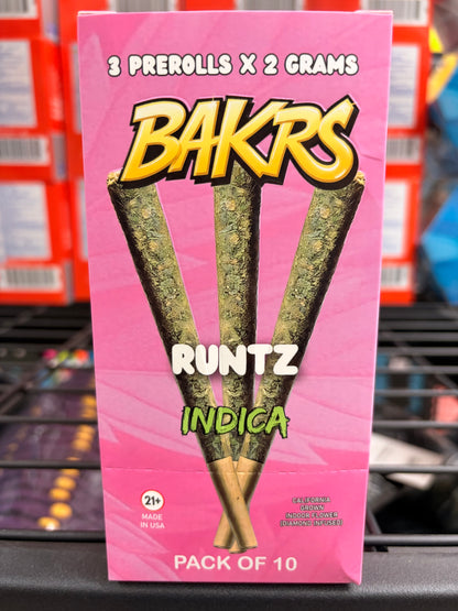 Bakrs Pack of 3 Pre Rolls x 2 Grams