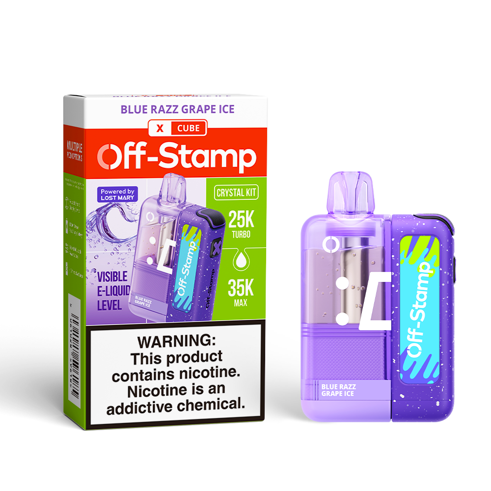 Off-Stamp X-CUBE "CRYSTAL CUBE" 35K Disposable KIT Powered By LOST MARY – 35000 Puffs