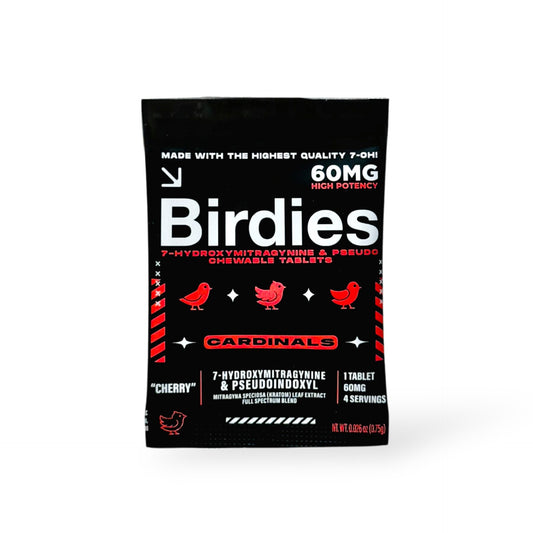 Birdies 7OH & Pseudo Tablets Cardinals Cherry | 60mg Per Tablet