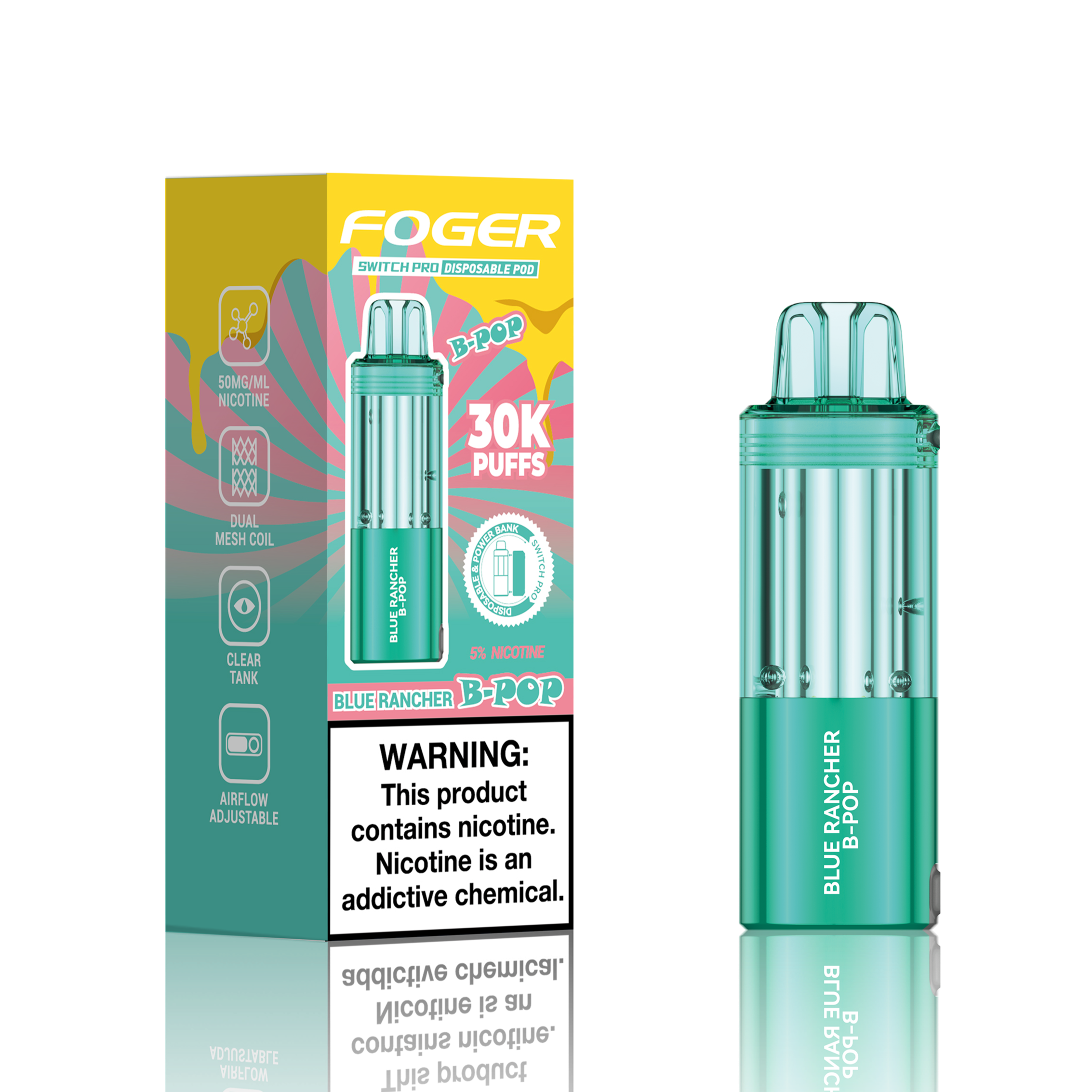 Made in USA | FOGER Switch Pro 30K Disposable Device POD - 30,000 Puff