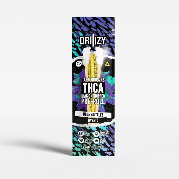 Driiizy Hash Crowns THC-A Diamond Dipped Hash Filled Pre-rolls | 2 Gram | 1 Pack