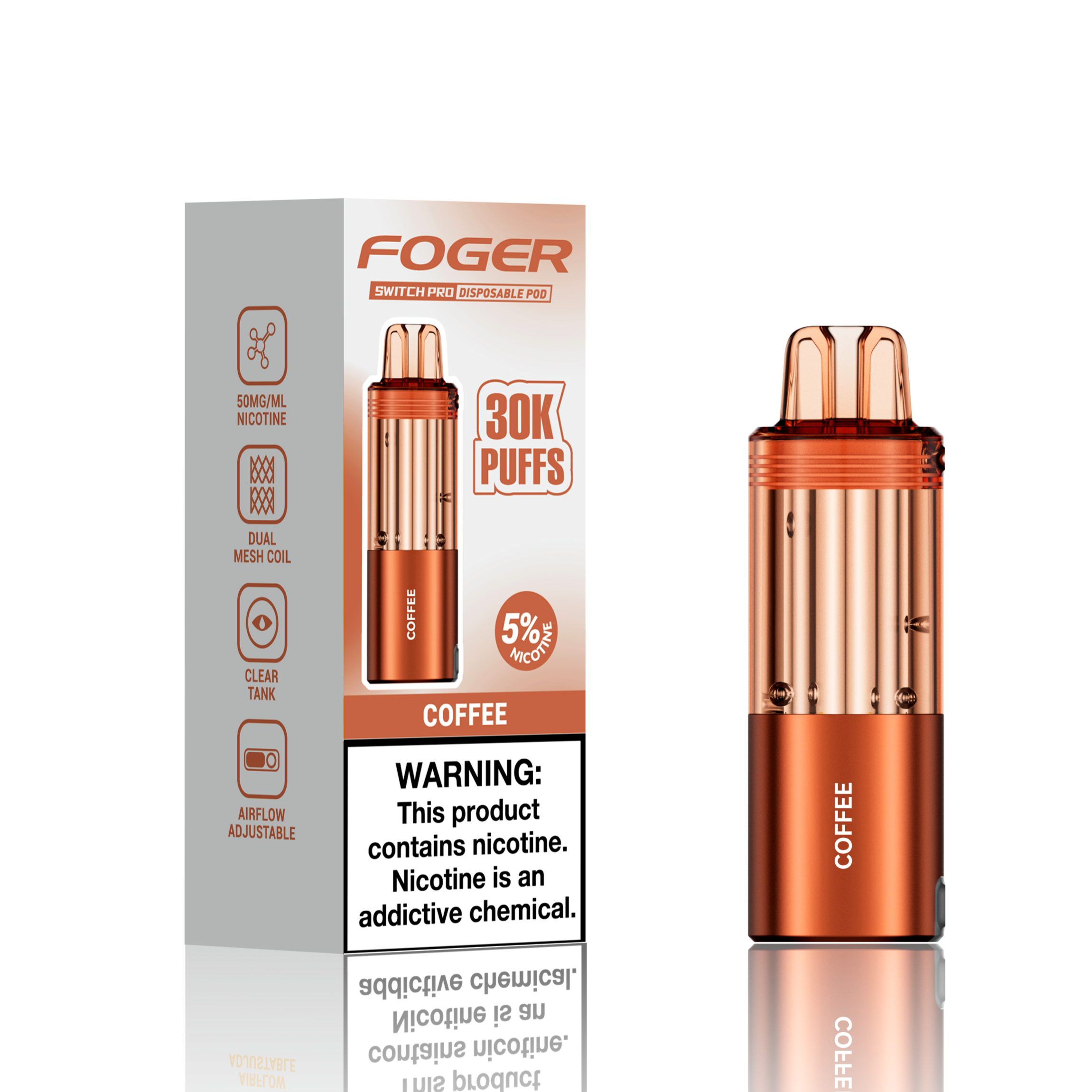 Made in USA | FOGER Switch Pro 30K Disposable Device POD - 30,000 Puff