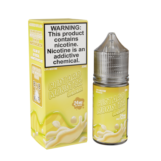 Custard Monster Salt – Banana 30ML Bottle – Creamy Banana Custard Nic Salt Vape Juice
