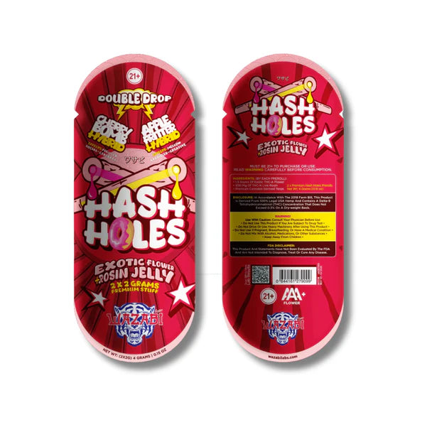 WAZABI EXOTICS 2G HASH HOLE DOUBLE DROP PREROLLS (THC-A) 2CT