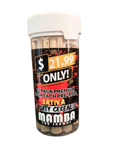 Mamba Pre rolls 2 Gram | 10 count THC A