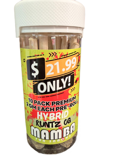 Mamba Pre rolls 2 Gram | 10 count THC A
