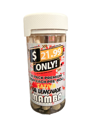 Mamba Pre rolls 2 Gram | 10 count THC A