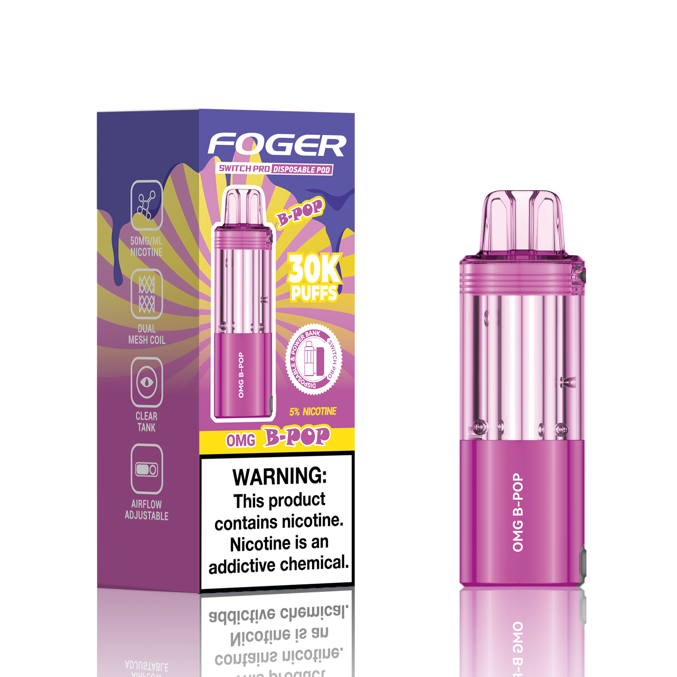 Made in USA | FOGER Switch Pro 30K Disposable Device POD - 30,000 Puff