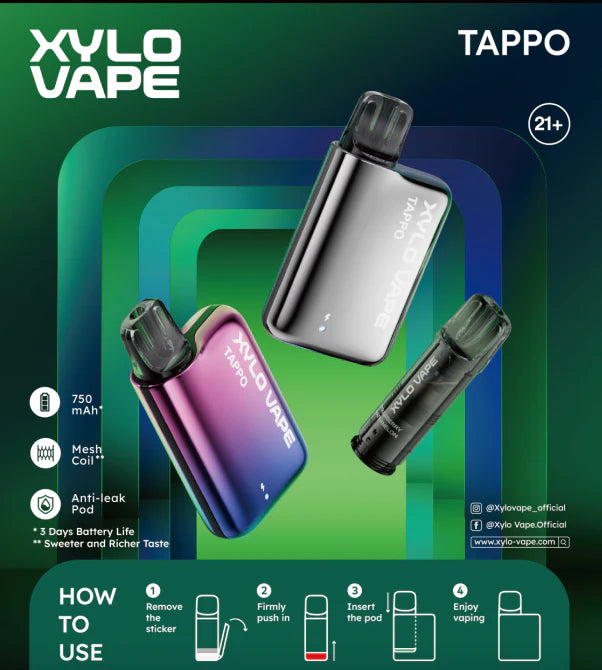 Xylo Vape Tappo Pod (BATTERY DEVICE ONLY) Nixodine