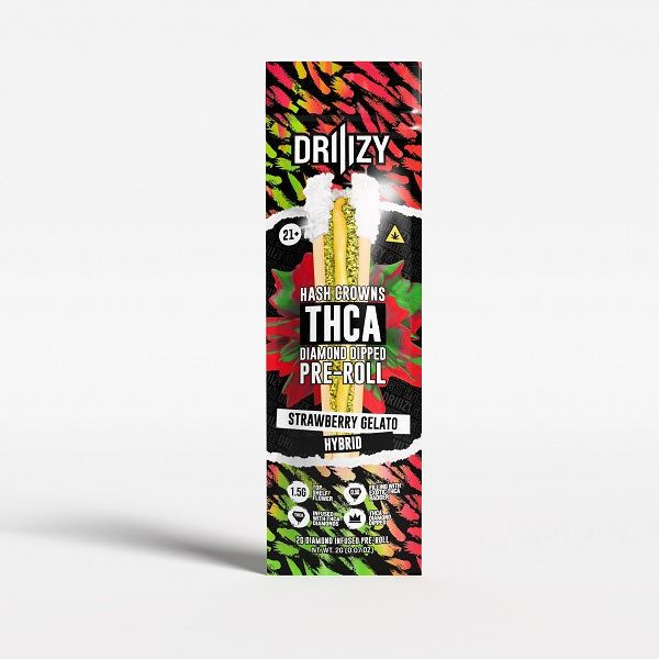Driiizy Hash Crowns THC-A Diamond Dipped Hash Filled Pre-rolls | 2 Gram | 1 Pack