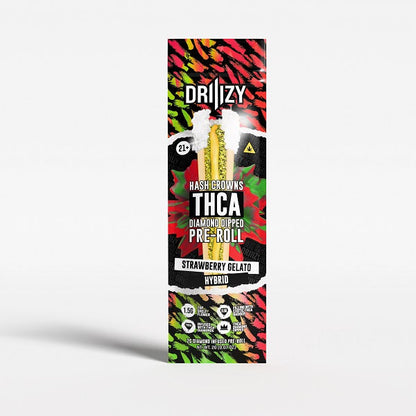 Driiizy Hash Crowns THC-A Diamond Dipped Hash Filled Pre-rolls | 2 Gram | 1 Pack