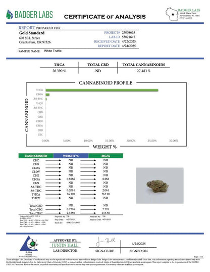 THCA Flower: White Truffle | Indoor Top Cut Exotic