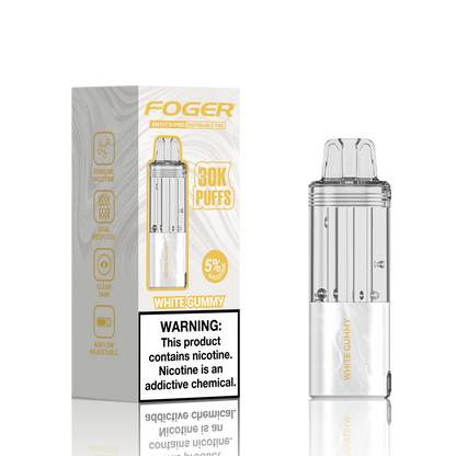 Foger vape pen and packaging on a white background