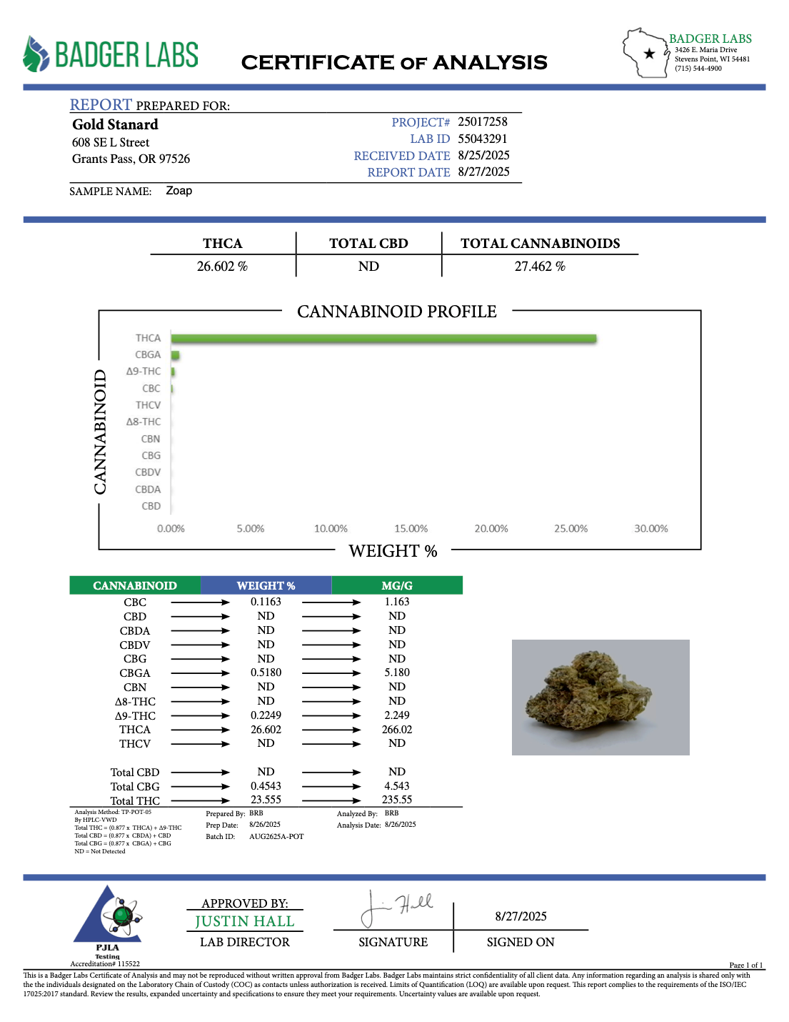 THCA Flower: Zoap | Greenhouse Gold Nuggets