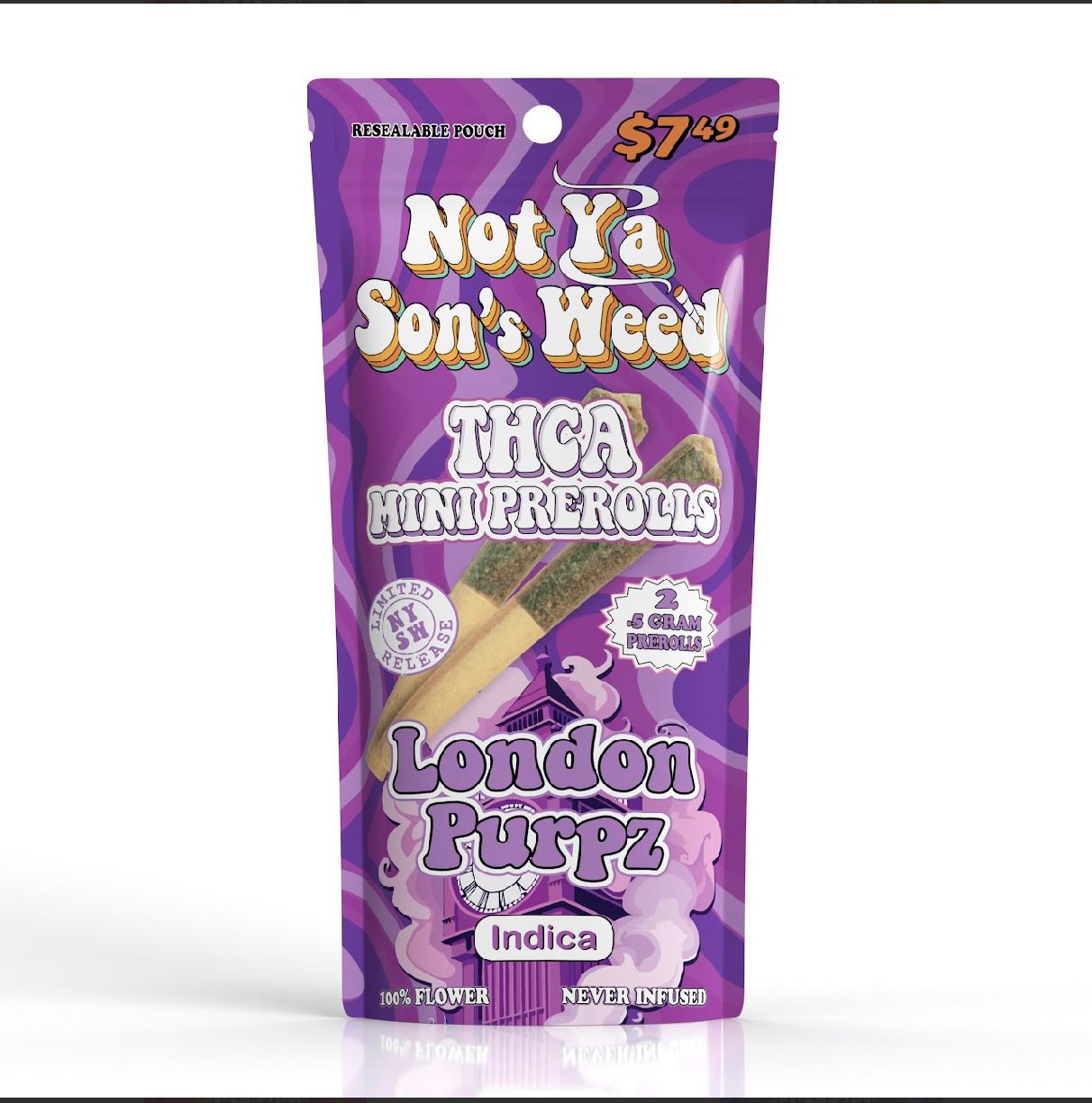 Not Ya Son's Weed Mini THC-A 1/2 Gm Preroll 2ct