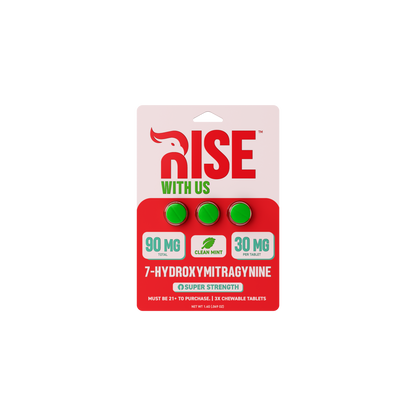 Rise 7-Hydroxymitragynine Chewable 30mg Per Tablet x3