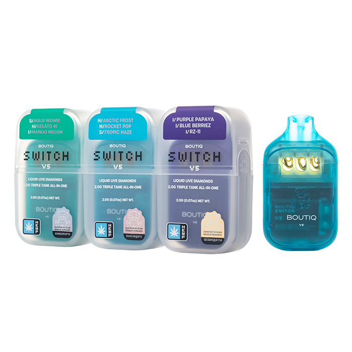 Boutiq Switch V5 – Triple Tank 2 Gram Disposable
