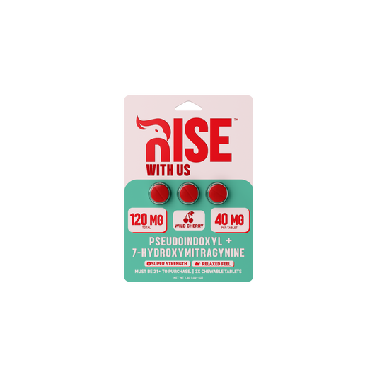 Rise Pseudo + 7-Hydroxy Chewable 40mg Tablets 3ct