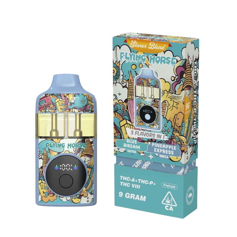 Flying Horse Stoner Blend Disposable (3 Flavors in 1 - 9 Grams) stoner/black Edition