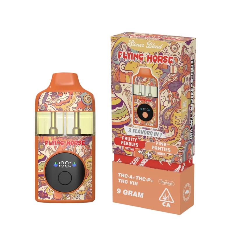 Flying Horse Stoner Blend Disposable (3 Flavors in 1 - 9 Grams) stoner/black Edition