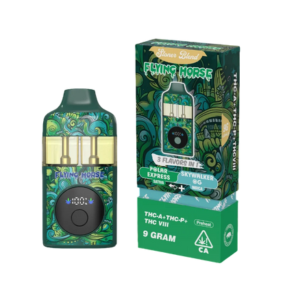 Flying Horse Stoner Blend Disposable (3 Flavors in 1 - 9 Grams) stoner/black Edition
