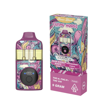 Flying Horse Stoner Blend Disposable (3 Flavors in 1 - 9 Grams) stoner/black Edition