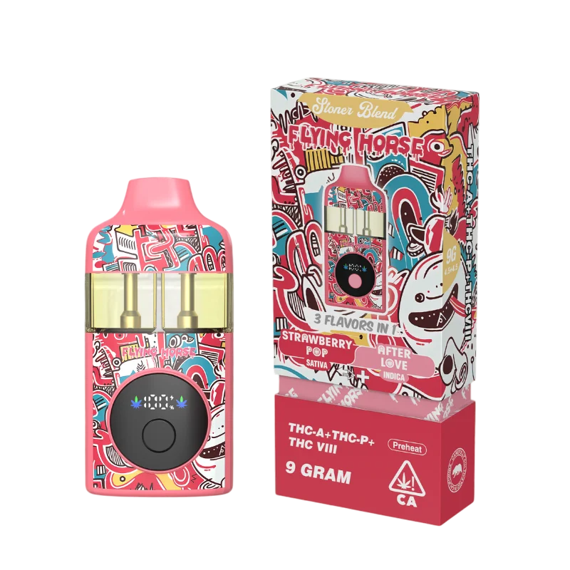 Flying Horse Stoner Blend Disposable (3 Flavors in 1 - 9 Grams) stoner/black Edition