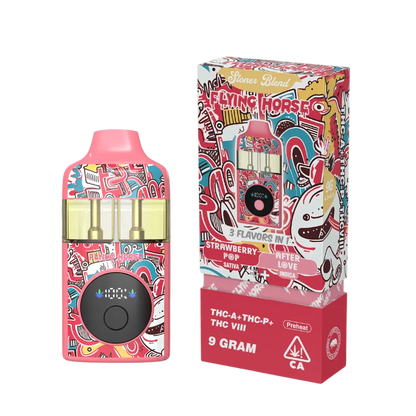 Flying Horse Stoner Blend Disposable (3 Flavors in 1 - 9 Grams) stoner/black Edition