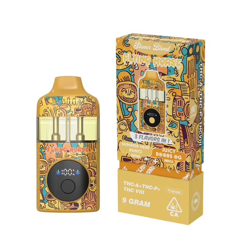 Flying Horse Stoner Blend Disposable (3 Flavors in 1 - 9 Grams) stoner/black Edition