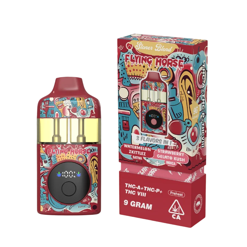 Flying Horse Stoner Blend Disposable (3 Flavors in 1 - 9 Grams) stoner/black Edition
