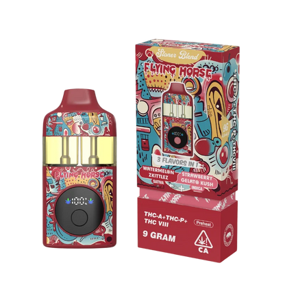Flying Horse Stoner Blend Disposable (3 Flavors in 1 - 9 Grams) stoner/black Edition