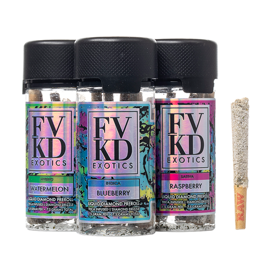 FVKD Exotics Liquid Diamond THC-A Pre Rolls 7.5G