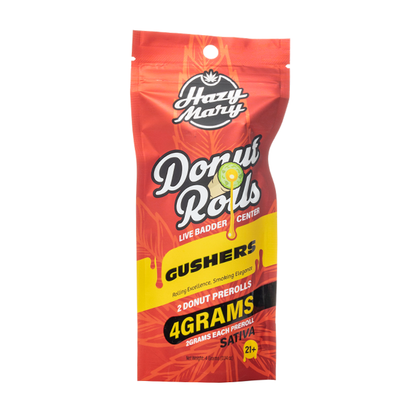 Hazy Mary Donut Rolls Live Badder Pre Rolls 4G - Gushers (Sativa)