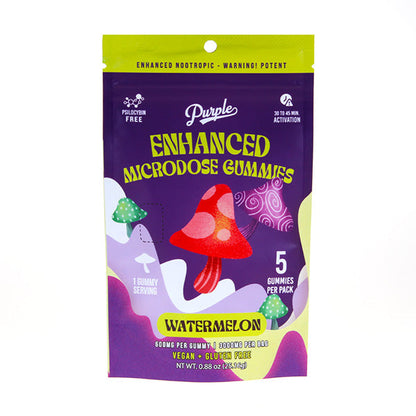 Purple Magic Enhanced Microdose Mushroom Gummies | (5ct) 3000mg