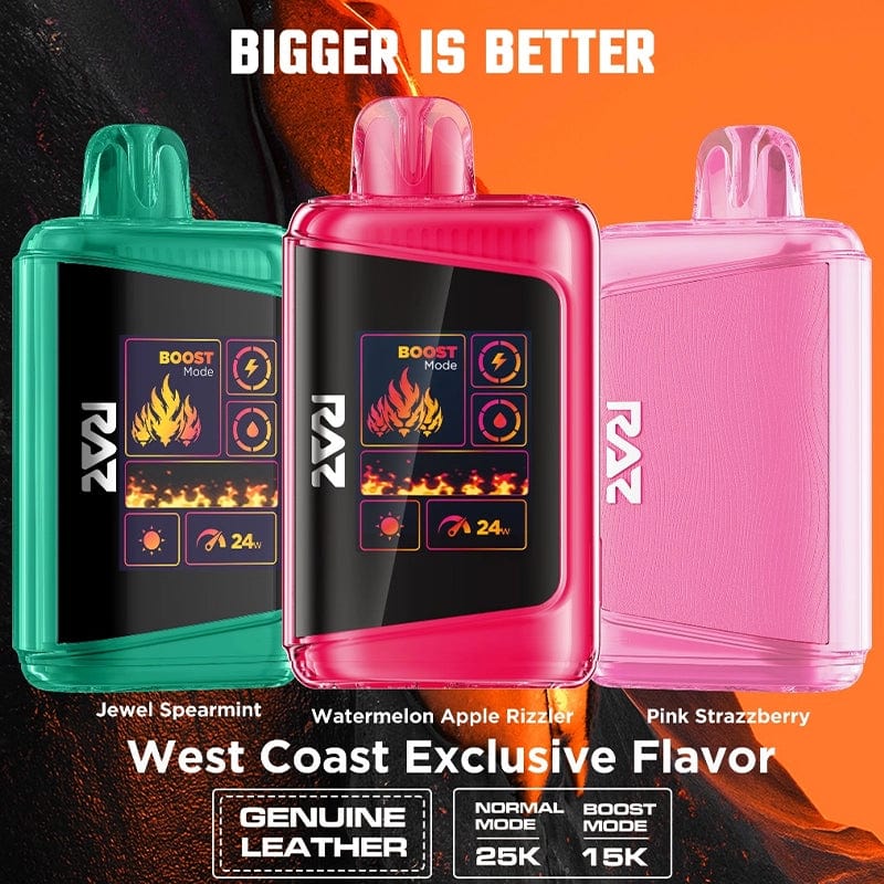 RAZ DC25000 Disposable Vape (5% & 0% Nic 25,000 Puffs)