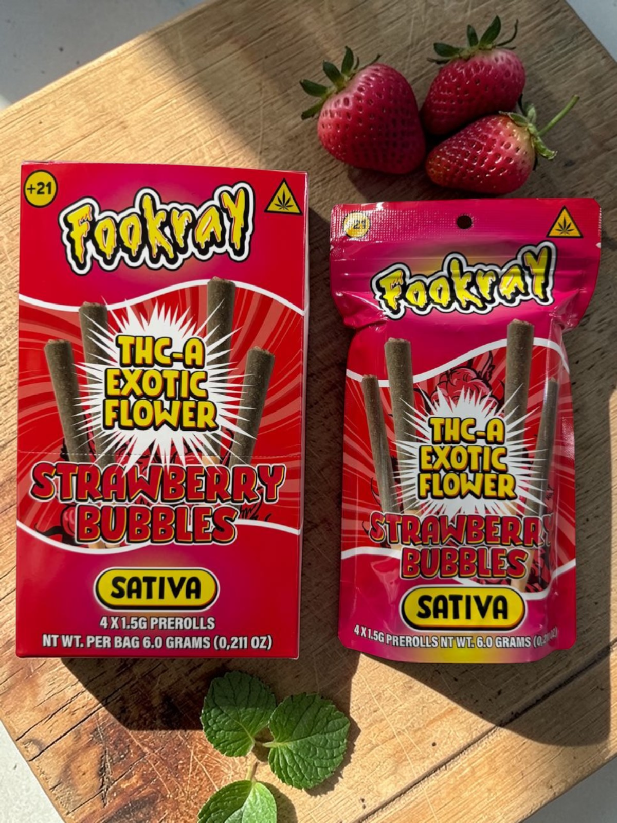 Fookray Thc-A pre rolls 4 count 1.5Gm each